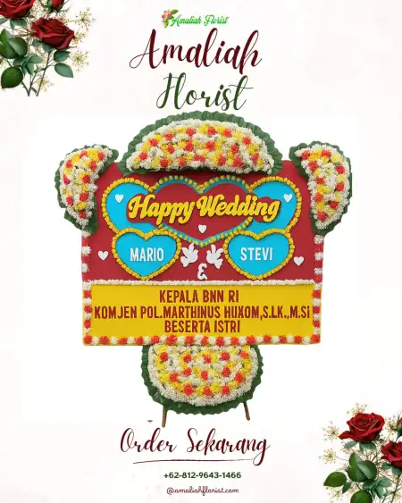 Papan Bunga Pernikahan Kutu Wetan